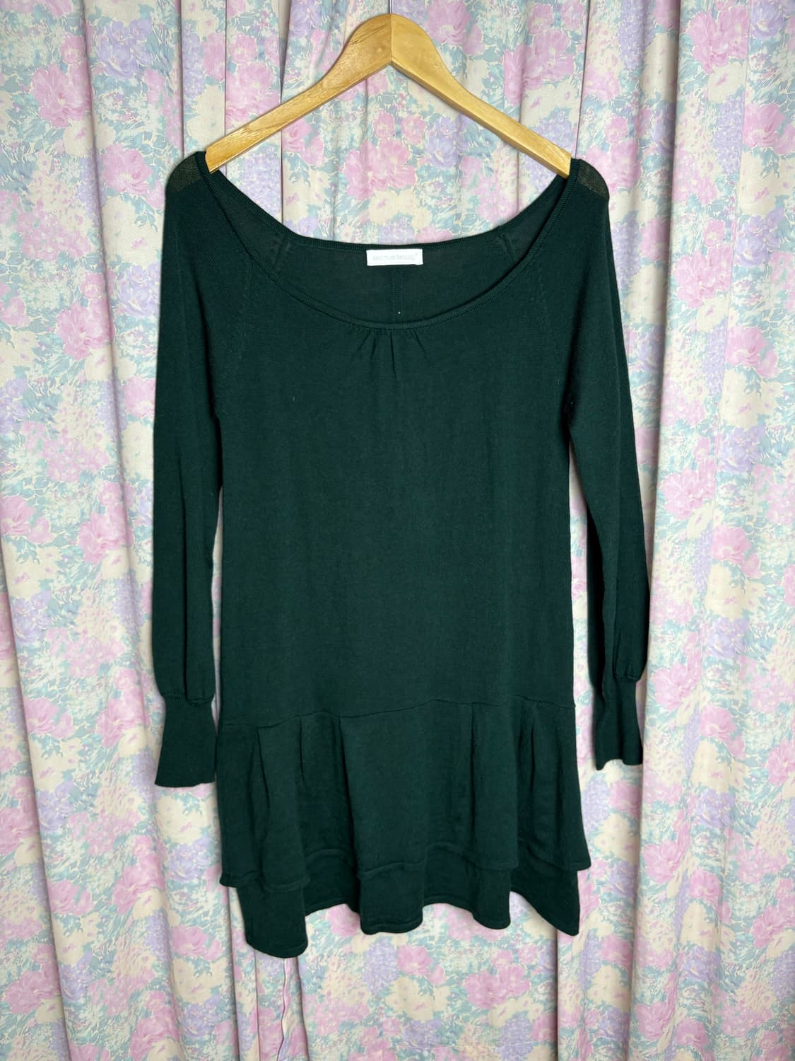 다크 그린 프릴 니트 원피스 상품이미지7