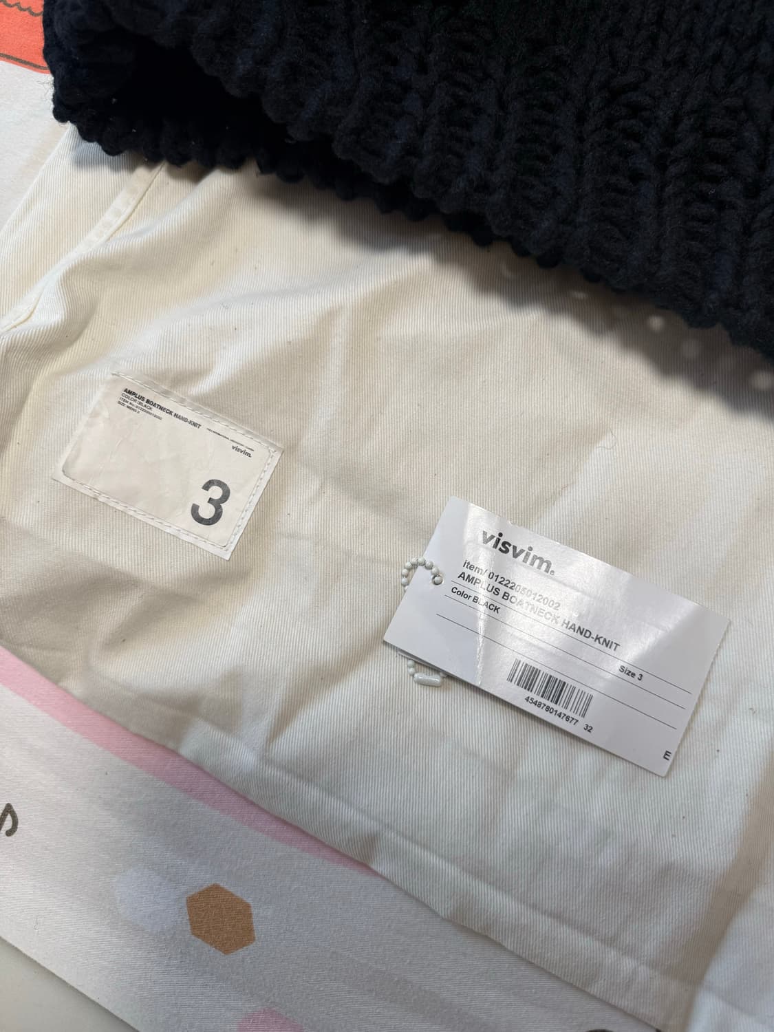 [3]비즈빔22AW Boatneck 보트넥 핸드 니트 상품이미지8