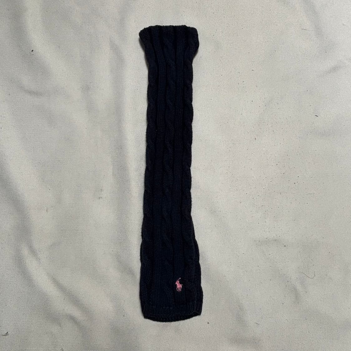 OS 폴로랄프로렌 핑크 포니 네이비 케이블 스카프 상품이미지2