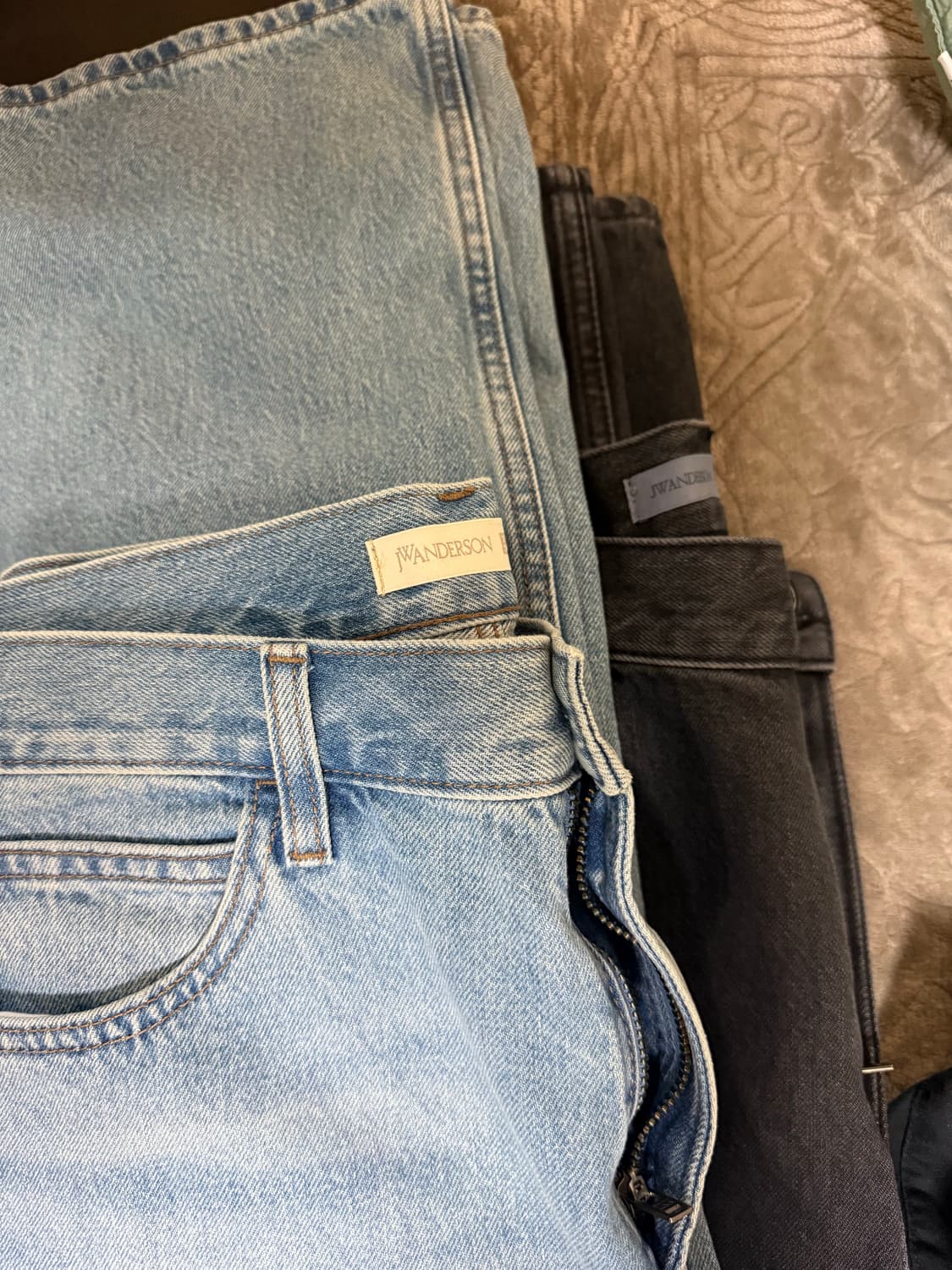 유니클로 jw앤더슨 스트레이트진 33 그레이,블루 상품이미지1