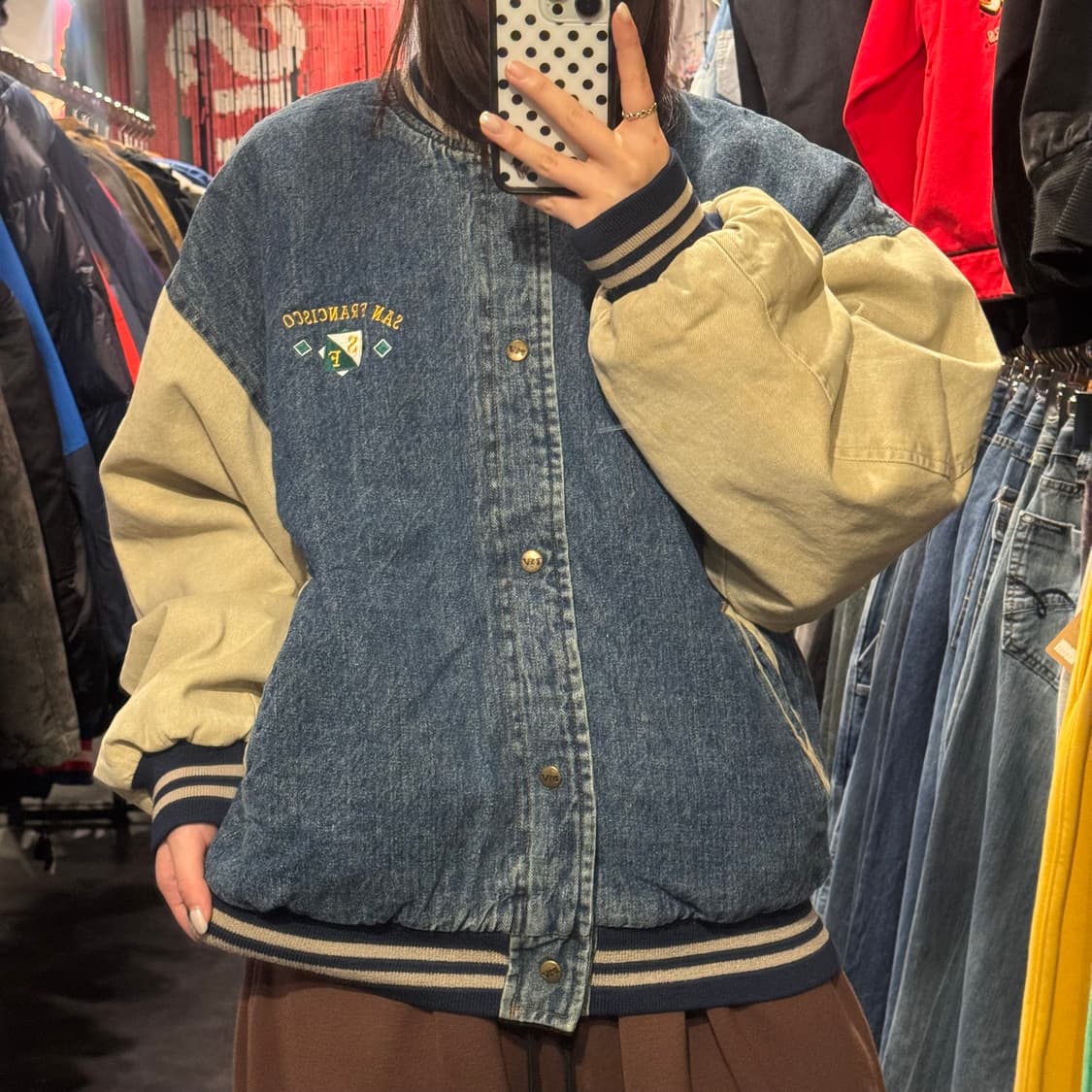 [IM] 데님 바시티자켓 상품이미지3