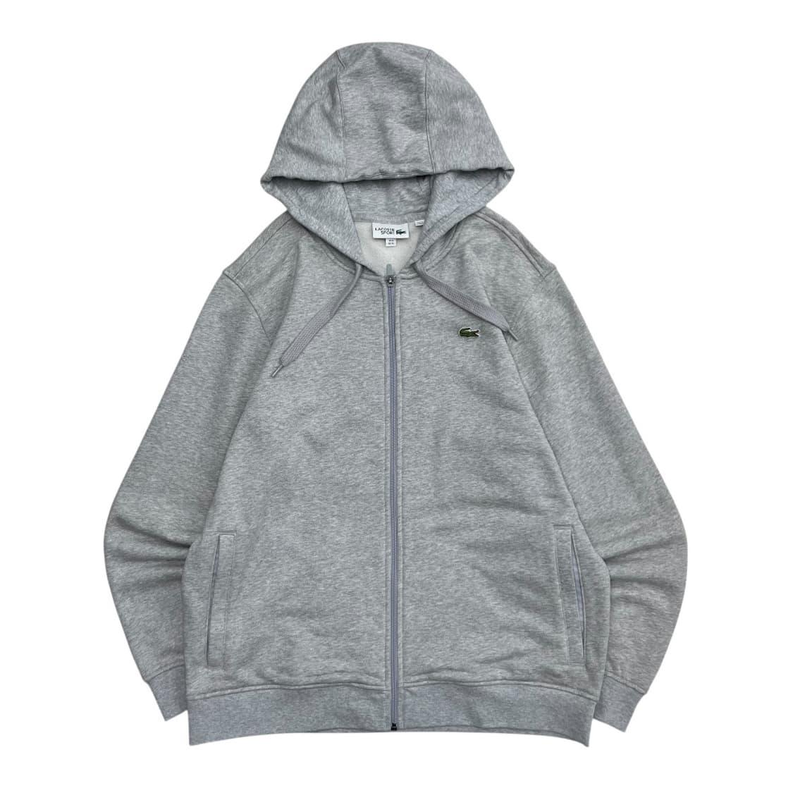 라코스테 로고 그레이 후드집업 XL 상품이미지2