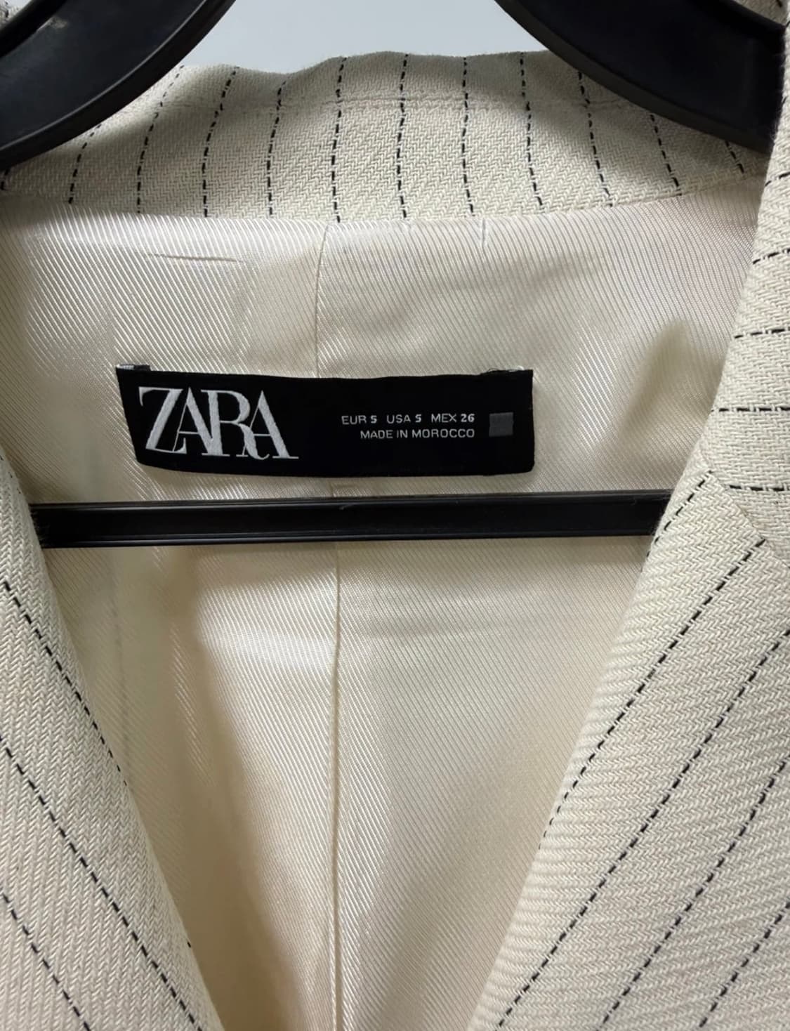 자라 스트라이프 크롭 블레이저 자켓 (S) 상품이미지5