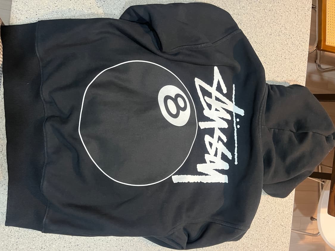 스투시 에잇볼 후드집업 블랙 S 상품이미지5