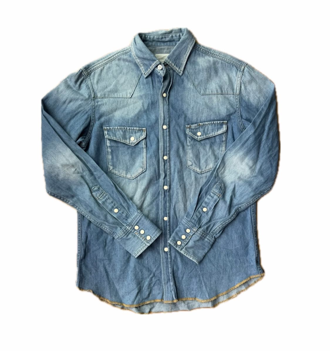 프릭스스토어 웨스턴 데님셔츠 워싱 상품이미지7
