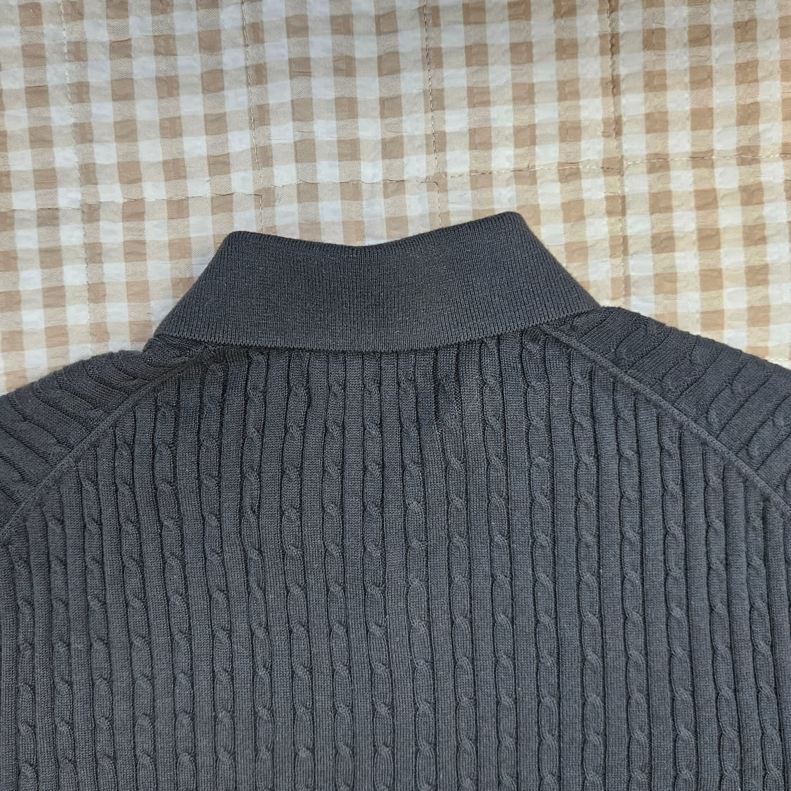 올젠 케이블 니트 카라티 남자100 상품이미지5