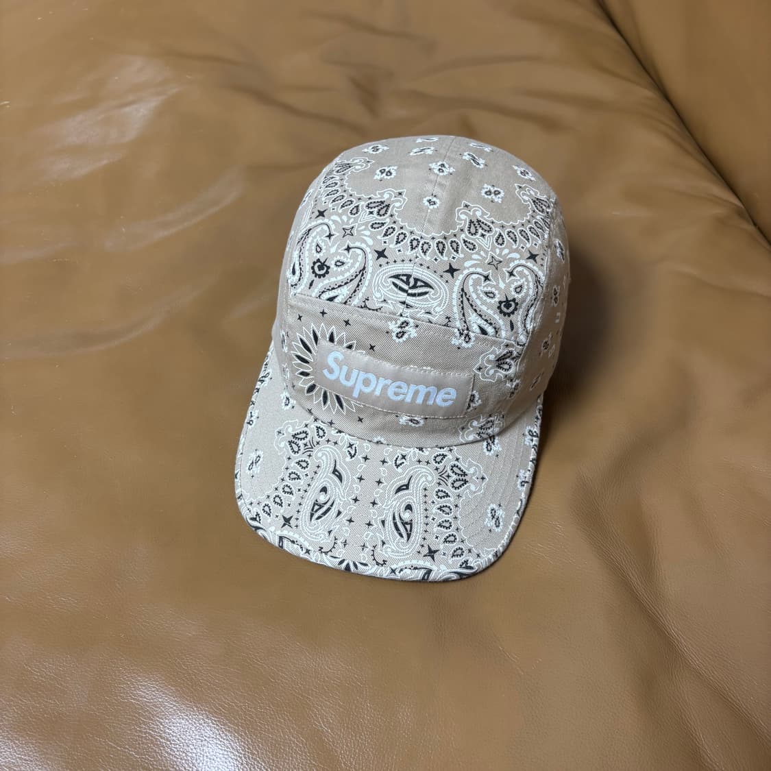 슈프림 캠프캡 모자 박스로고 21ss 반다나 탄 상품이미지1