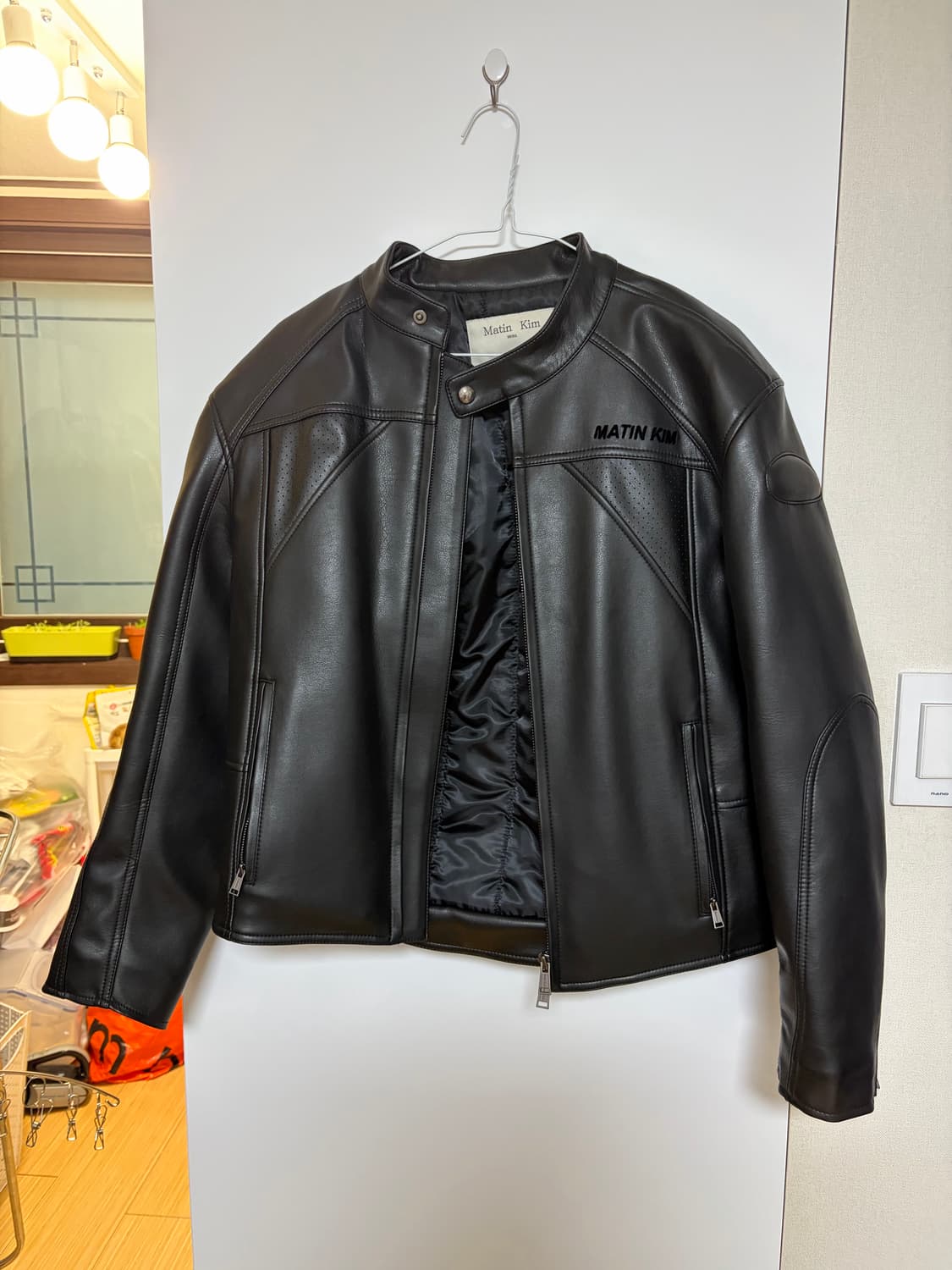 마뗑킴 레더 바이커 퀼팅 자켓 s사이즈 상품이미지2