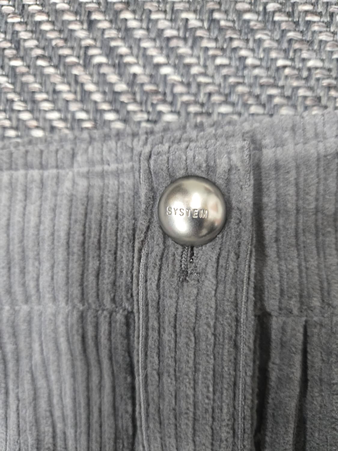 한섬 시스템 SYSTEM 코듀로이 H라인 스커트 회색 상품이미지6