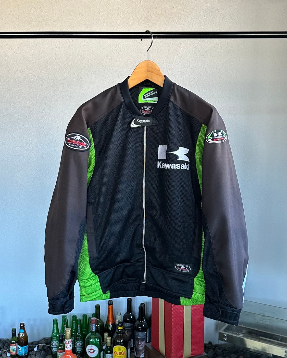 [L]KAWASAKI 가와사키 메쉬 레이싱 자켓 상품이미지1
