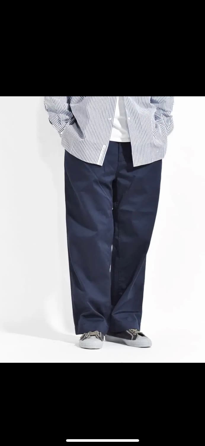 나나미카 와이드 치노 팬츠 네이비 36 상품이미지1