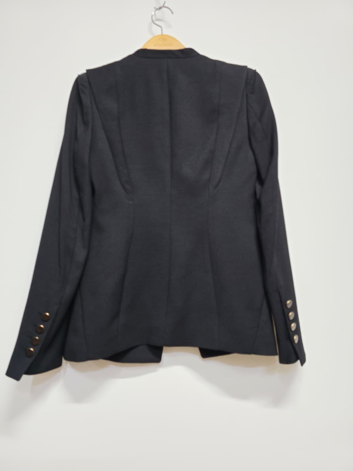 마인 블랙 이태리 노카라 자켓 여성 상품이미지5