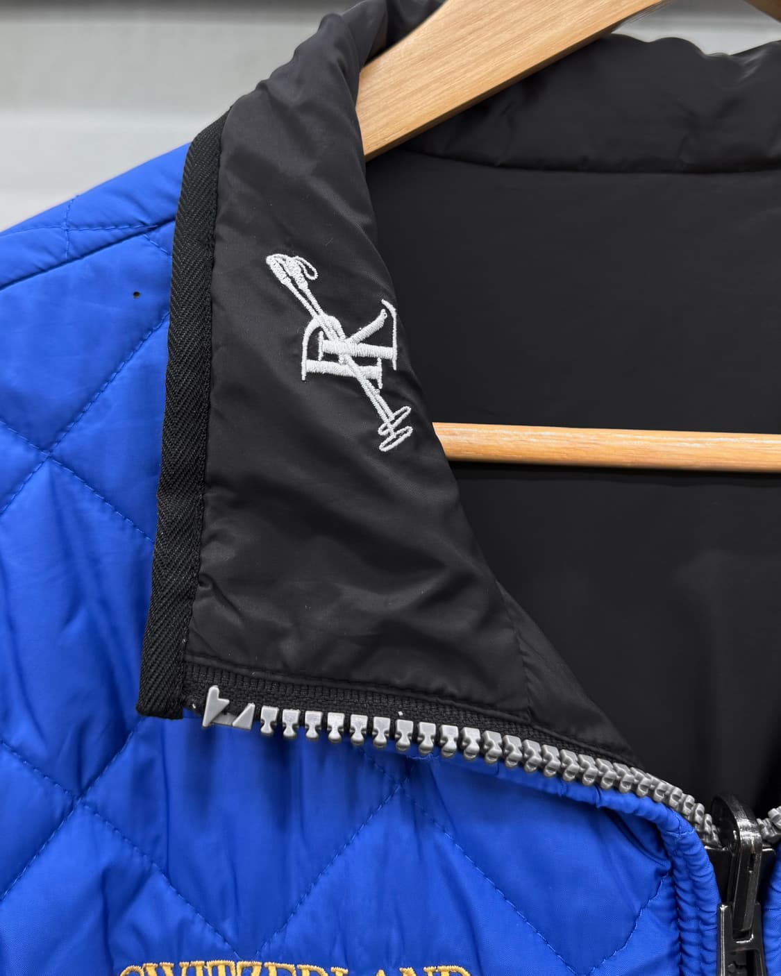 폴로 랄프로렌 00s 스위스 크레스트 리버시블 퀼티드 봄버 자켓 상품이미지5