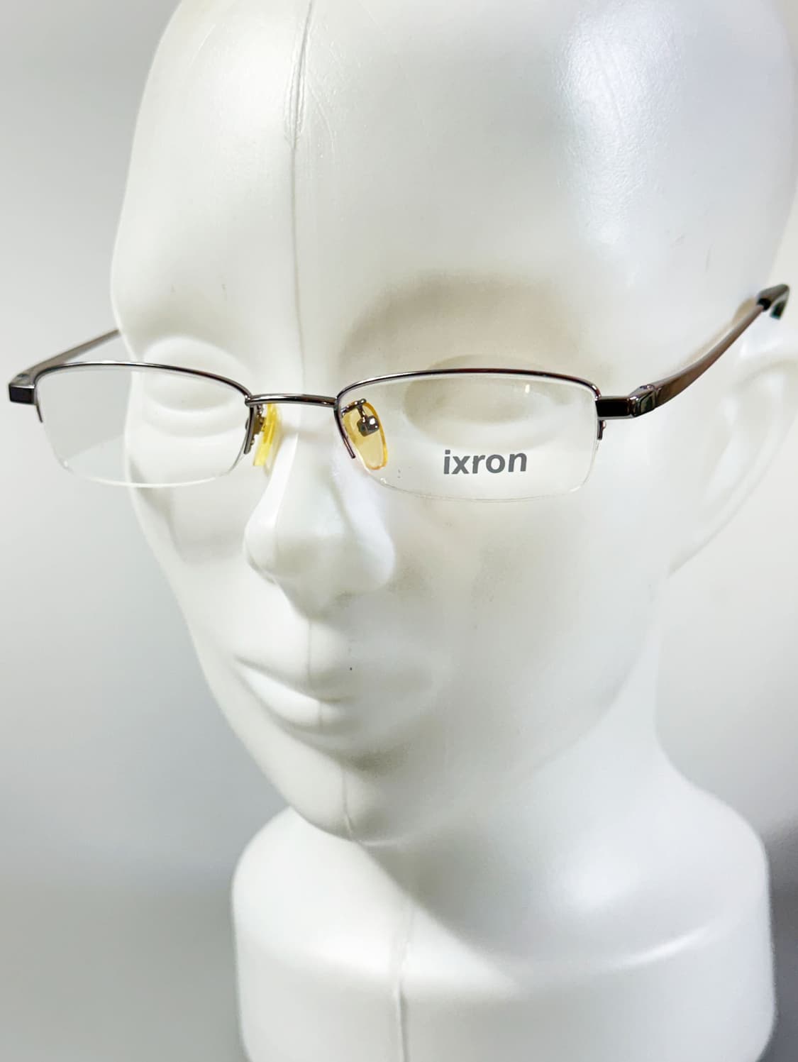 90s IXRON 실버 반무테 스퀘어 빈티지 안경 상품이미지8
