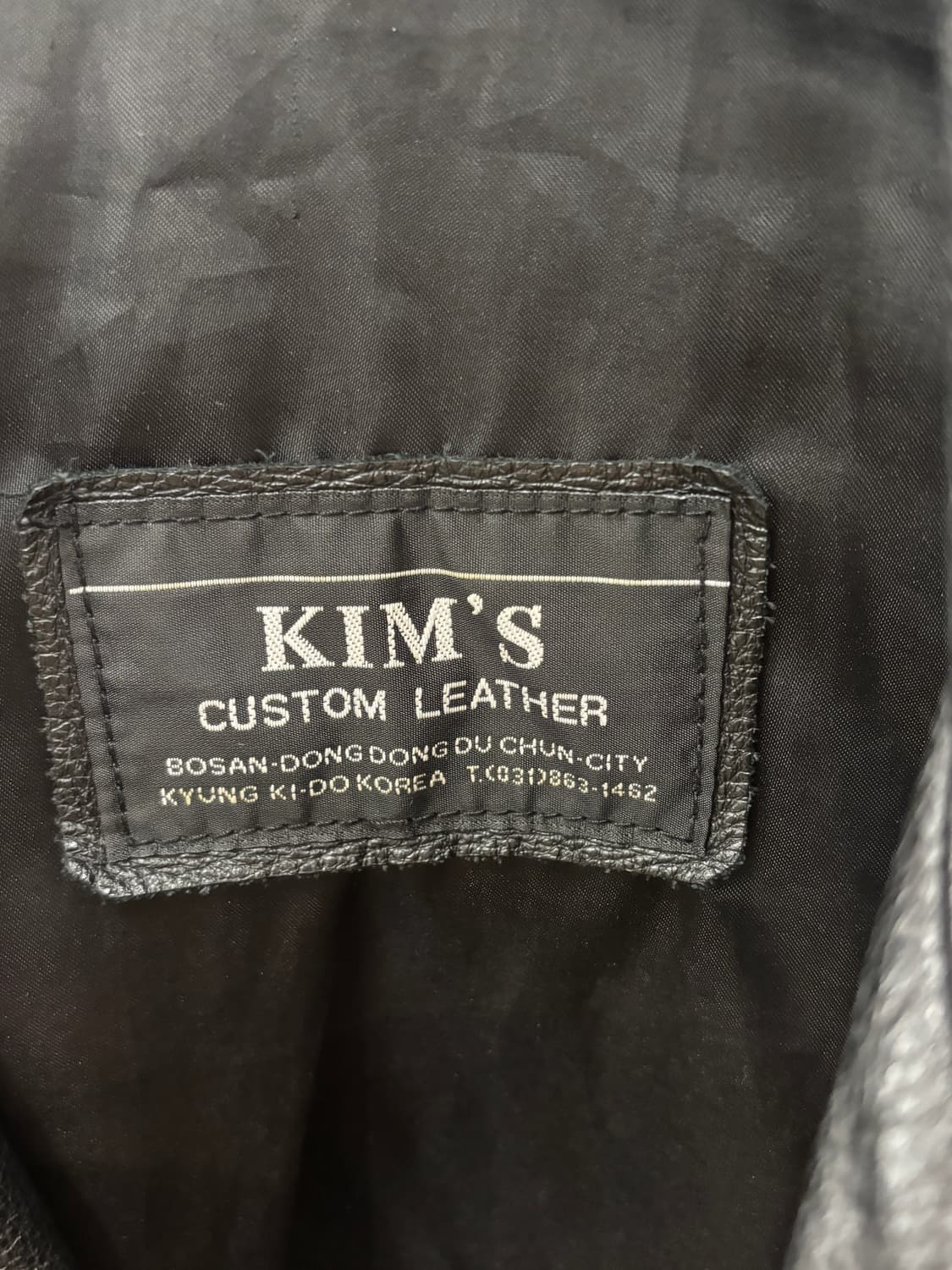 KIM'S 블랙 레더 라이더 자켓 상품이미지4