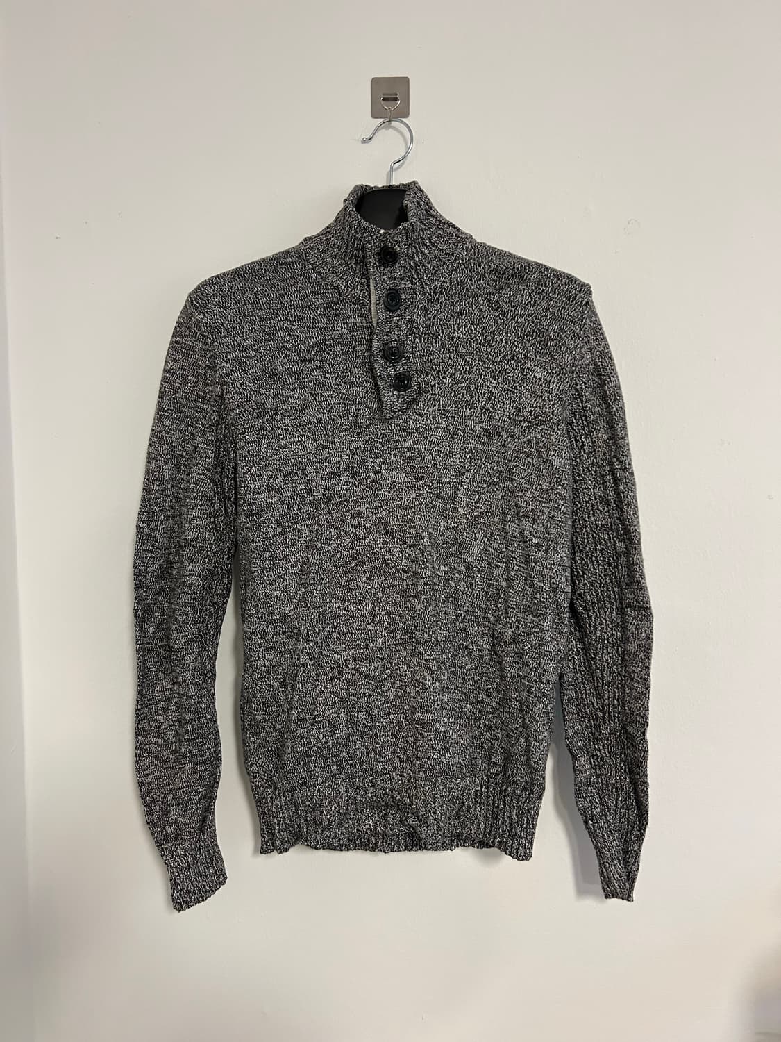 SEAN JOHN 멜란지 하프넥 버튼 니트 스웨터 상품이미지1