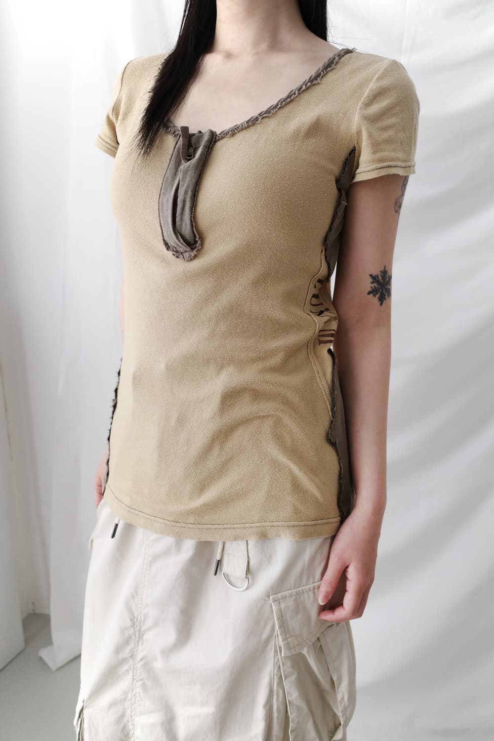 luxxm) grunge half T  상품이미지6