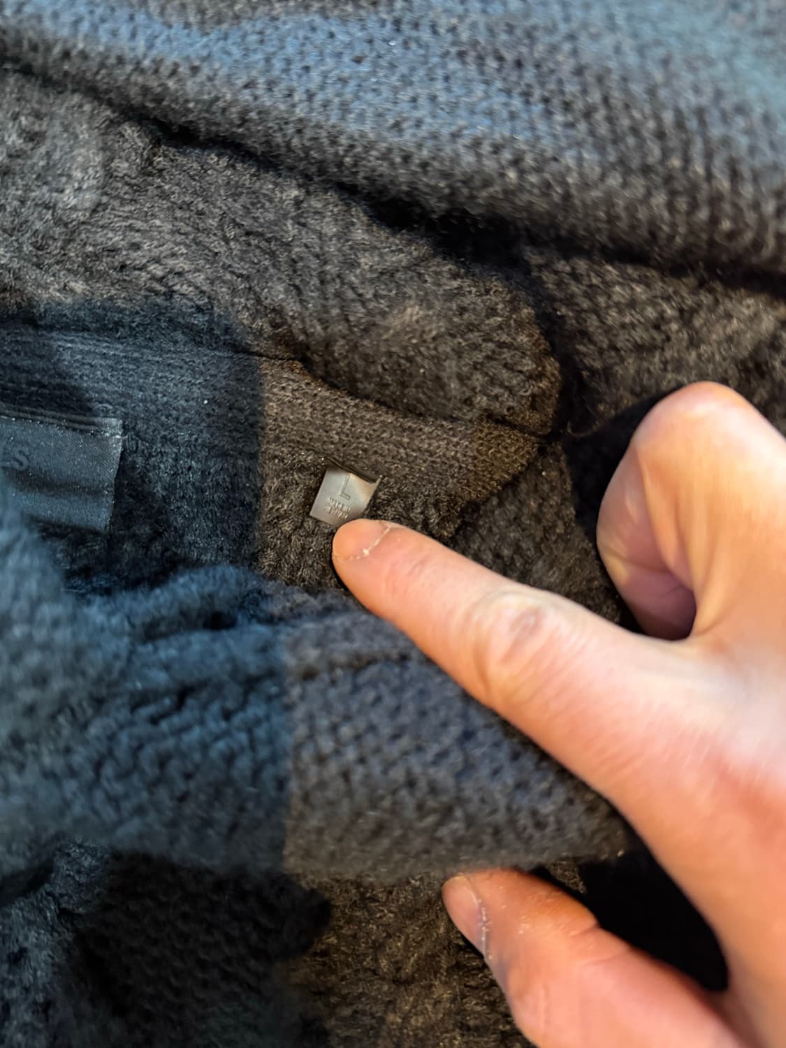 에센셜 피어오브갓 꽈배기 후드 니트 L 상품이미지3