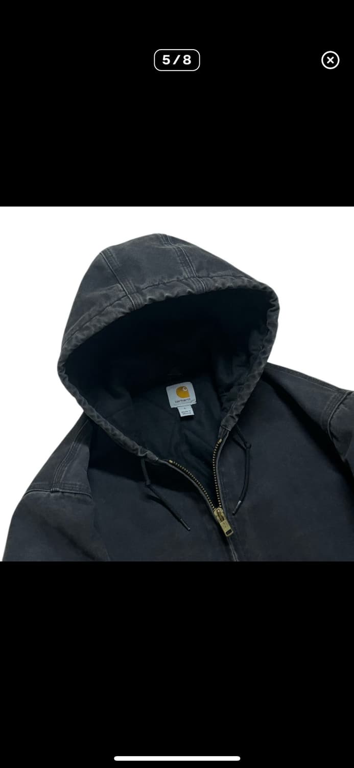 칼하트 덕 액티브 j130 샌드스톤 블랙 L 상품이미지3