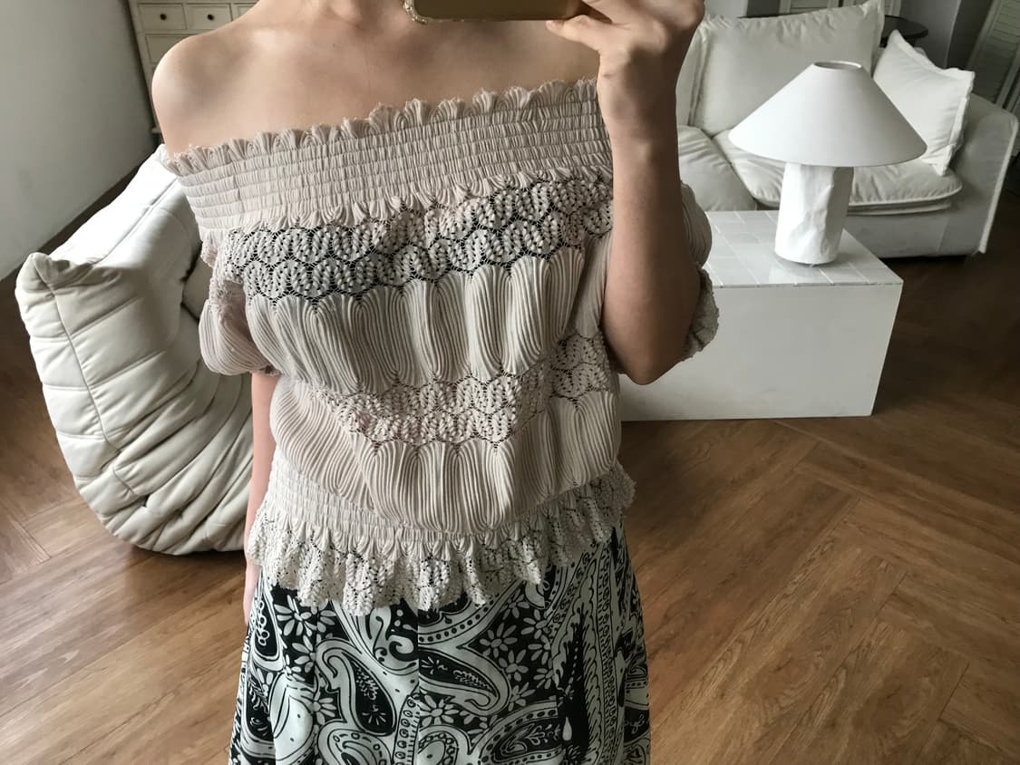 vintage smoke banding top 상품이미지4