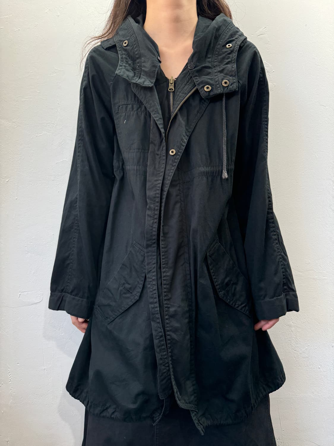 earth music&ecology cotton hood jacket 상품이미지4