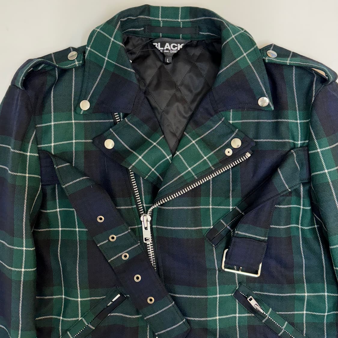 꼼데가르송 체크 모터사이클 자켓  상품이미지4