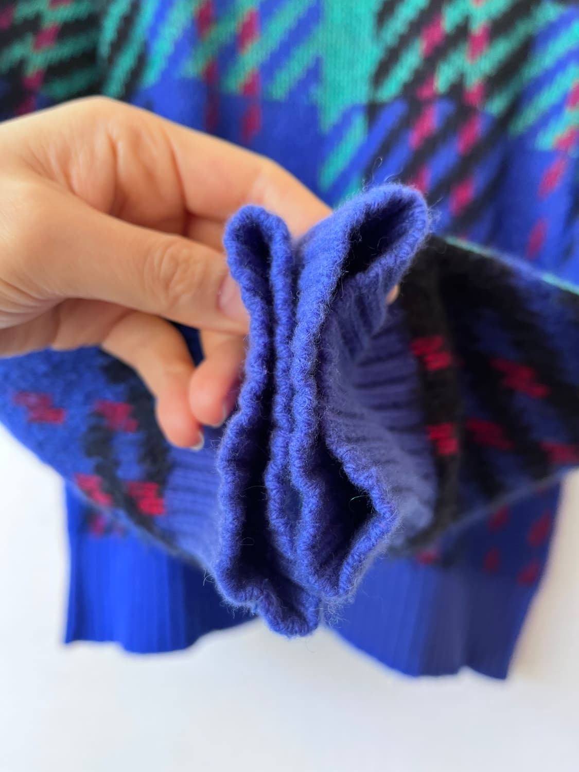 베네통 여성 패턴라운드니트 85-155사이즈 상품이미지5