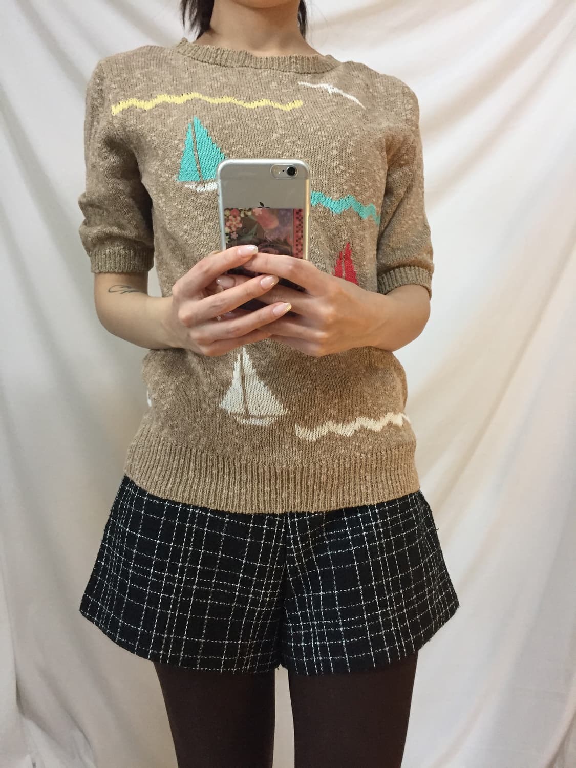 돛단배 반팔 니트 상품이미지7