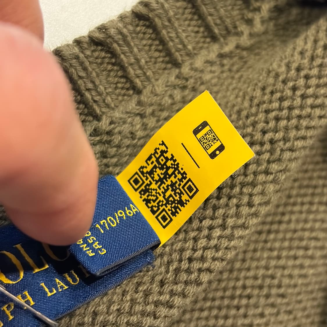 [L] 폴로 랄프로렌 신형 큐알 니트 스웨터 카키 C540 상품이미지5