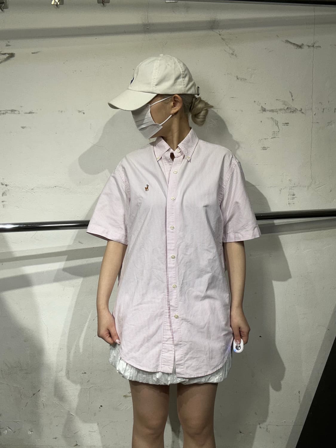 폴로 랄프 로렌 연핑크 오버핏 반팔 셔츠 S 상품이미지2