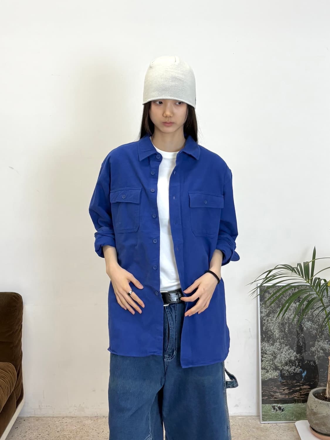 L.L.Bean 빈티지 코튼 워크 셔츠 상품이미지1