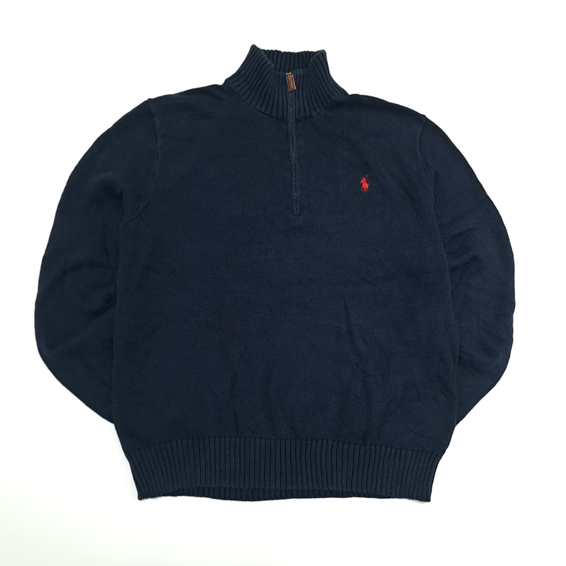 CN657 L 폴로 랄프로렌 네이비 하프집업 긴팔 니트 스웨터 상품이미지1