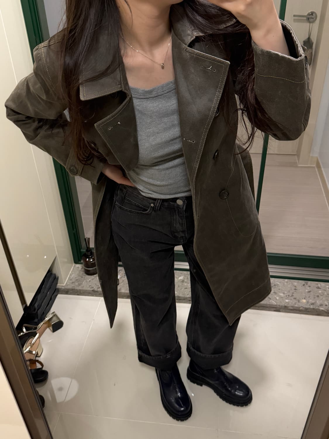 더오픈프로덕트 빈티지 가을코트 (딥브라운) 상품이미지2