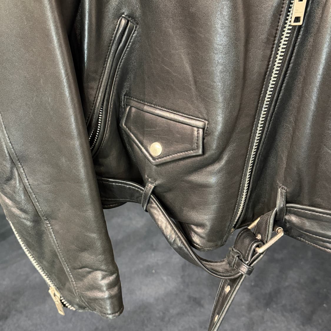 [FREE] 카이아크만 양가죽 라이더자켓 상품이미지4