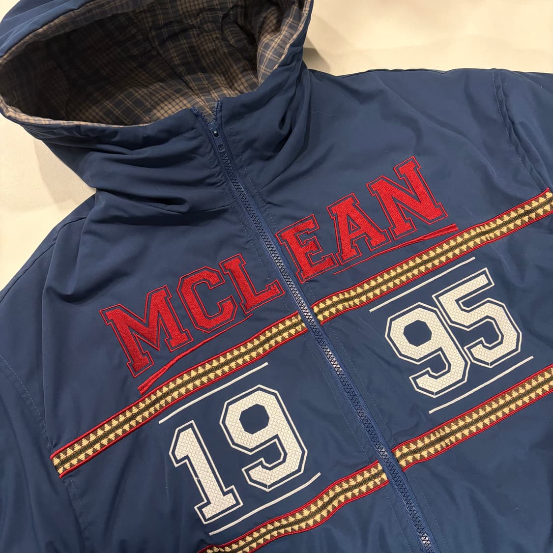 [M] 빈티지 맥클린 네이비 후드 바람막이 점퍼 B674 상품이미지3