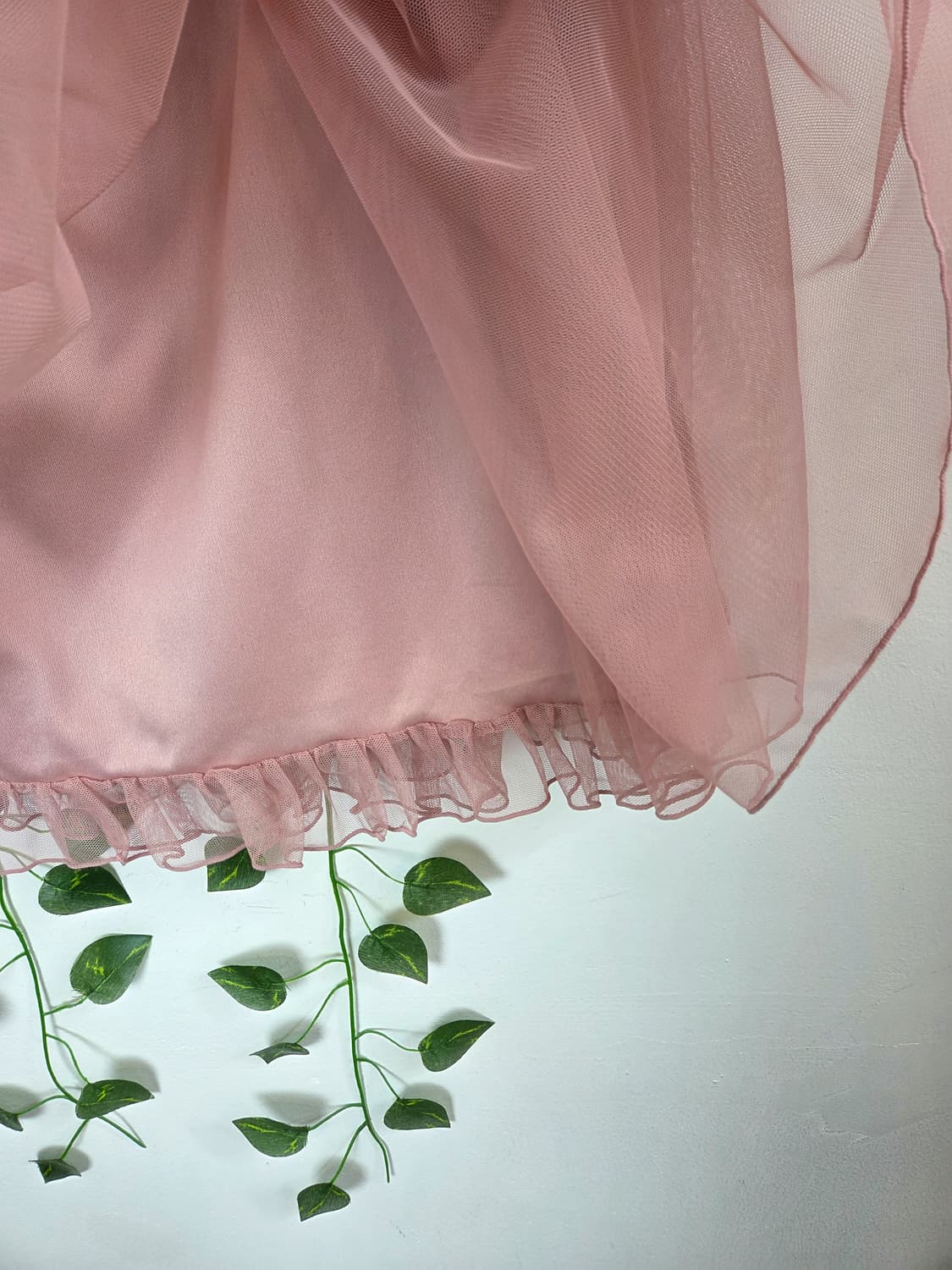 핑크 샤 미디 스커트 상품이미지4