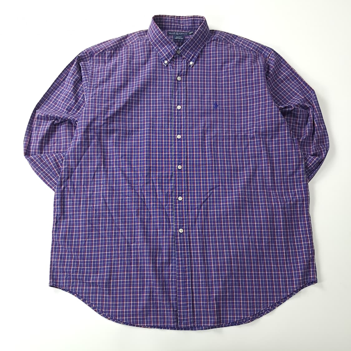 CK160 XL 폴로 90s 퍼플 스몰 타탄체크 셔츠 남방 상품이미지1