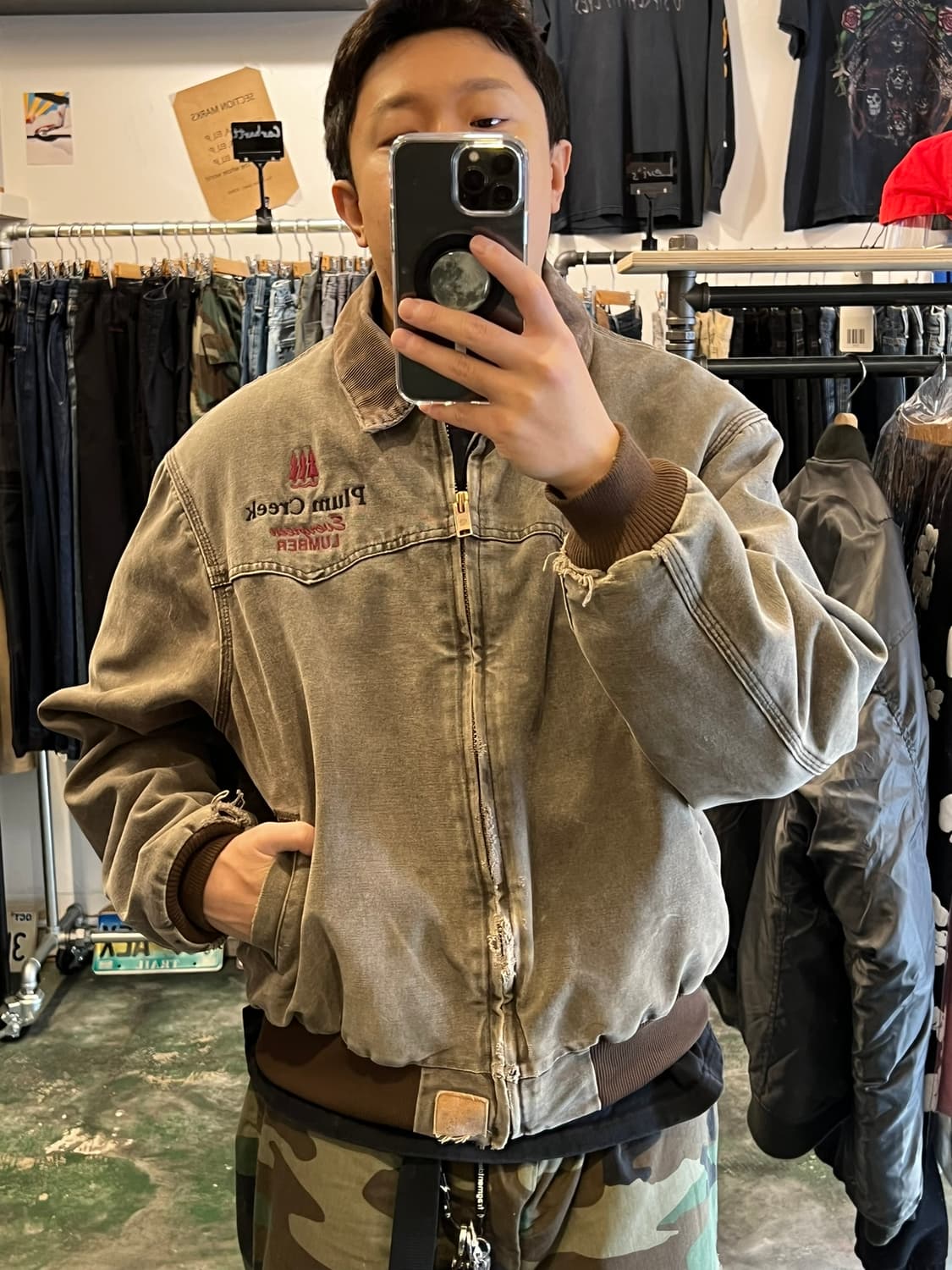 00's [XL] 칼하트 산타페 워크자켓 빈티지 페이드 디스트로이드 상품이미지2