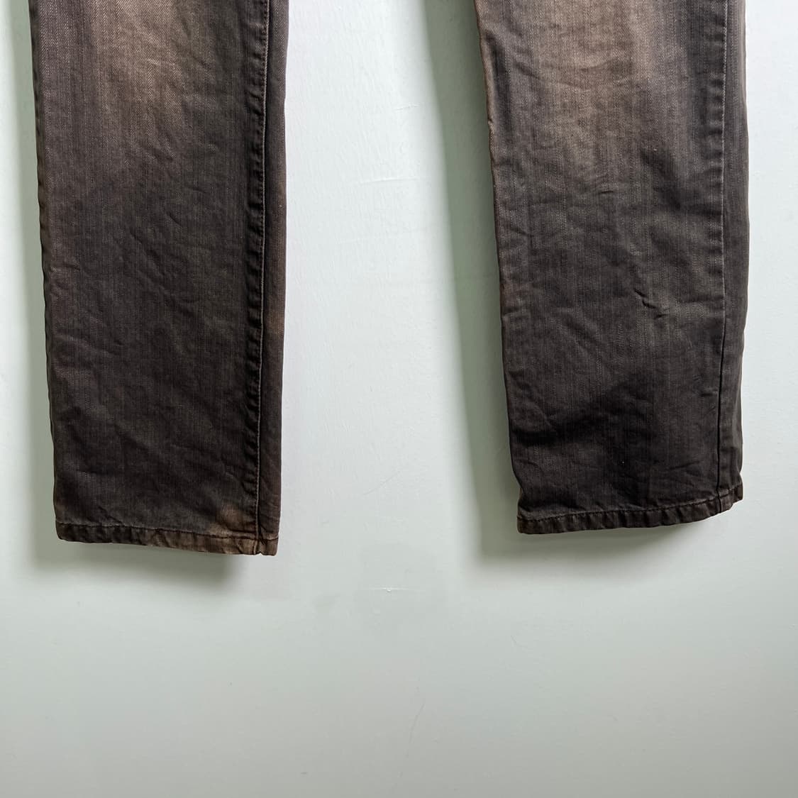 REGIEVO 레지에보 브라운 워싱 체인 데님 팬츠 31 상품이미지4