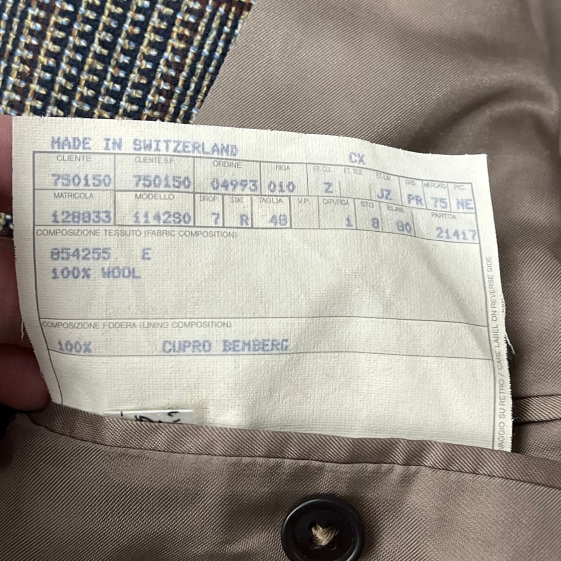 에르메네질도 제냐 체크 블레이저 s09686 상품이미지7