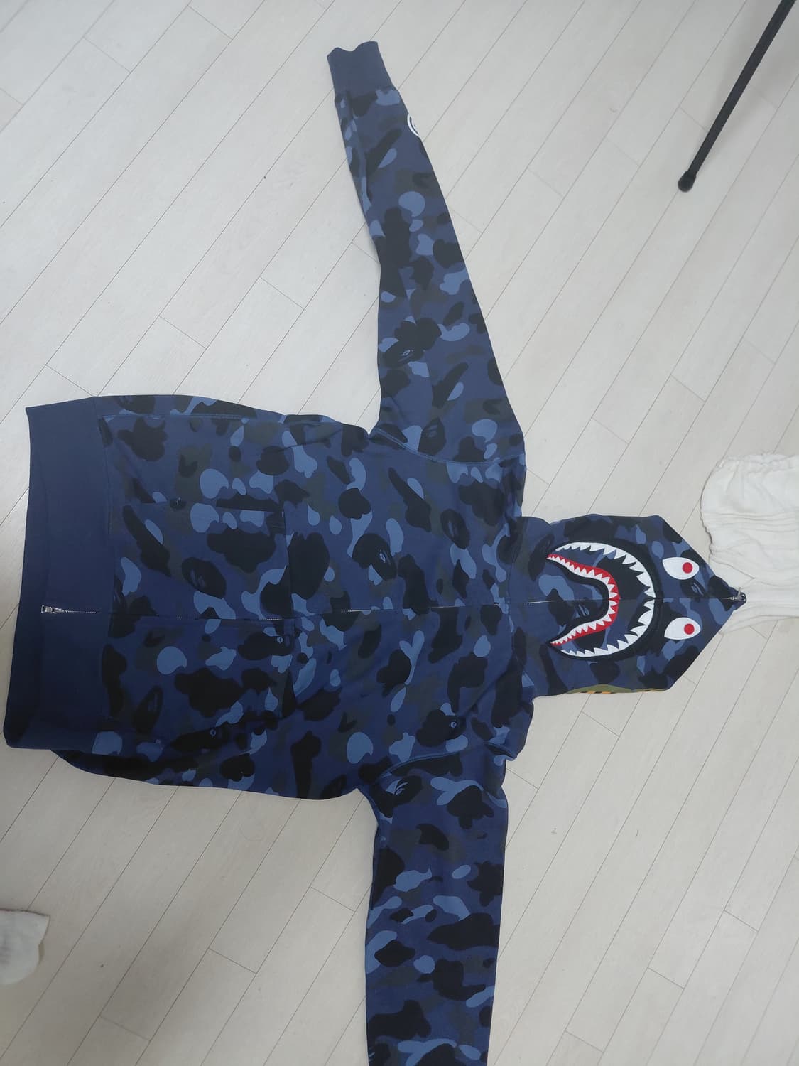 베이프 샤크후드집업 청계 정품 l사이즈 상품이미지1