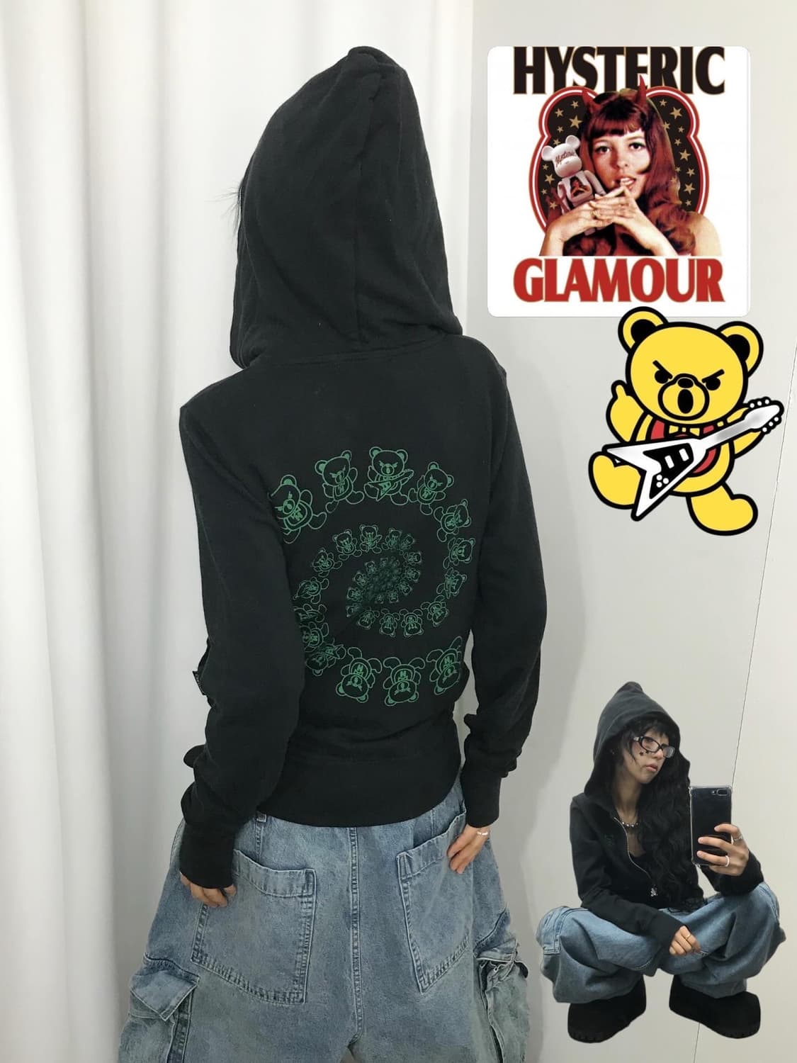 히스테릭글래머 퍽베어 후드집업 ( 새상품 ) 상품이미지1