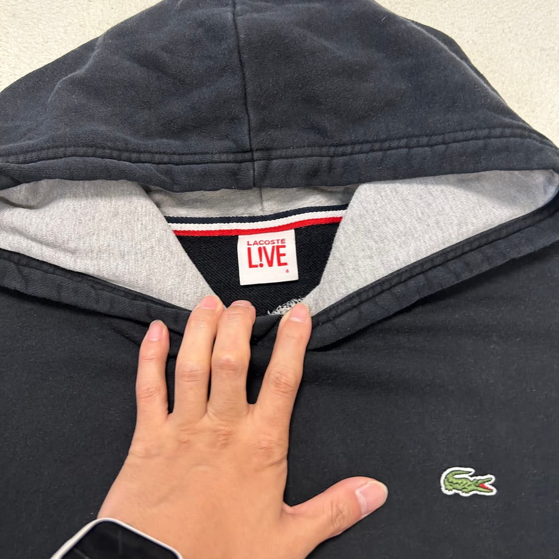 Lacoste black hoodie 상품이미지6