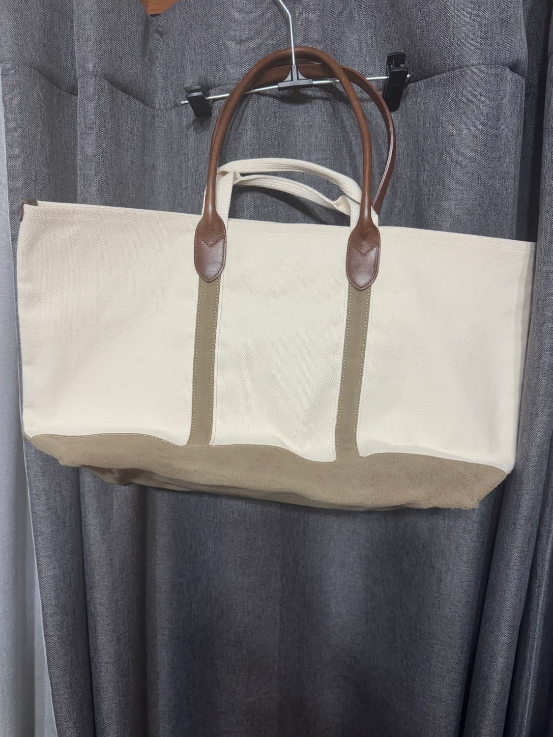 헨더스킴 레더 캔버스 토트백 상품이미지1