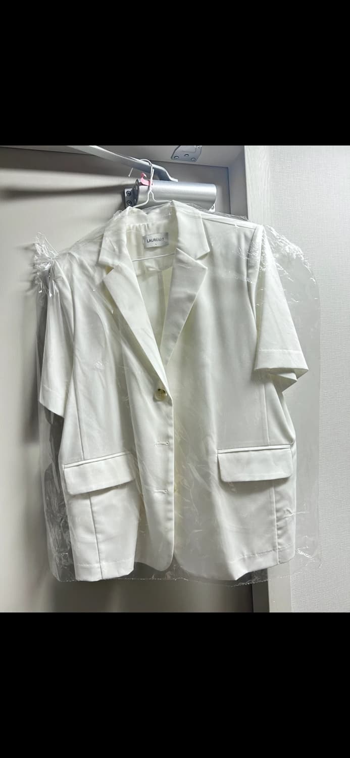 (새상품) 로렌하이 오브 싱글 미디 반팔 자켓 화이트 L 상품이미지2