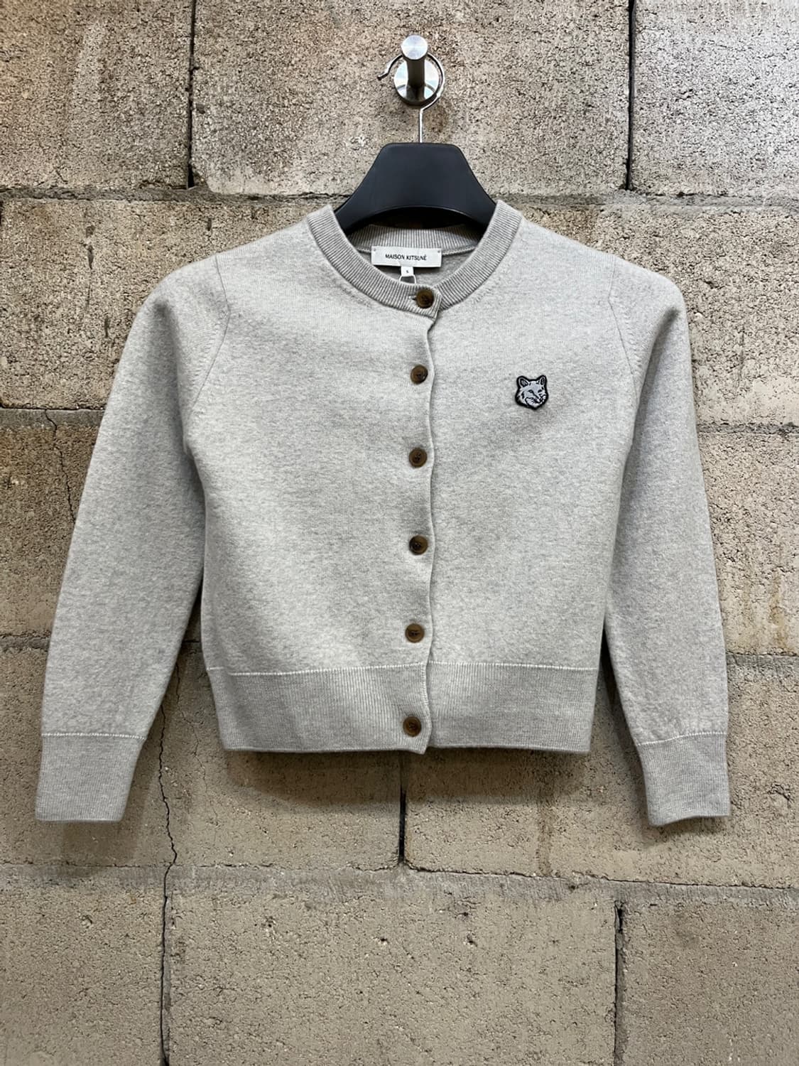 메종 키츠네 폭스 헤드 패치 울 가디건 상품이미지1