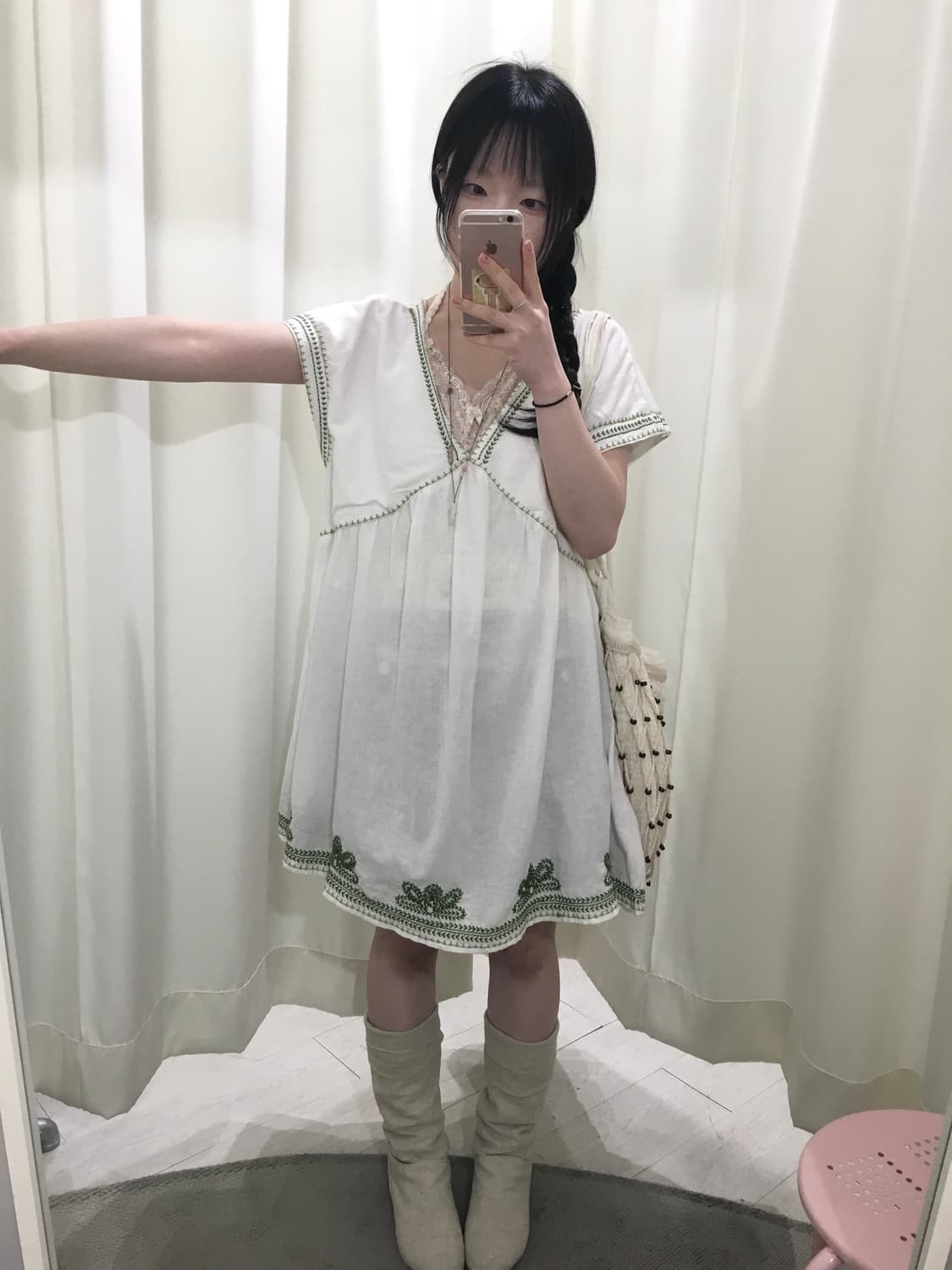 hagumi Embroidered dress 상품이미지8