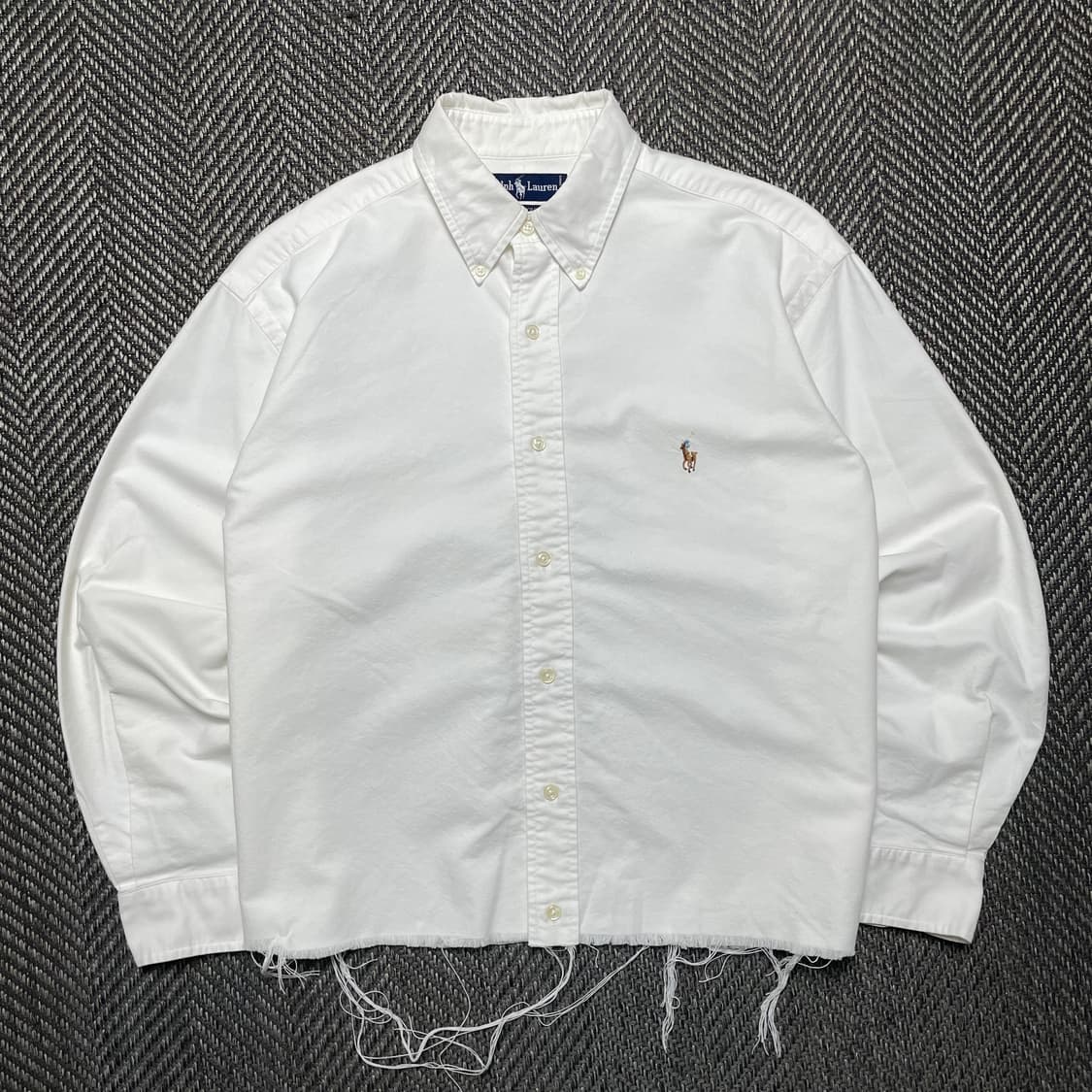 폴로 랄프로렌 옥스포드 화이트 컷팅 크롭 셔츠y 5360 상품이미지2