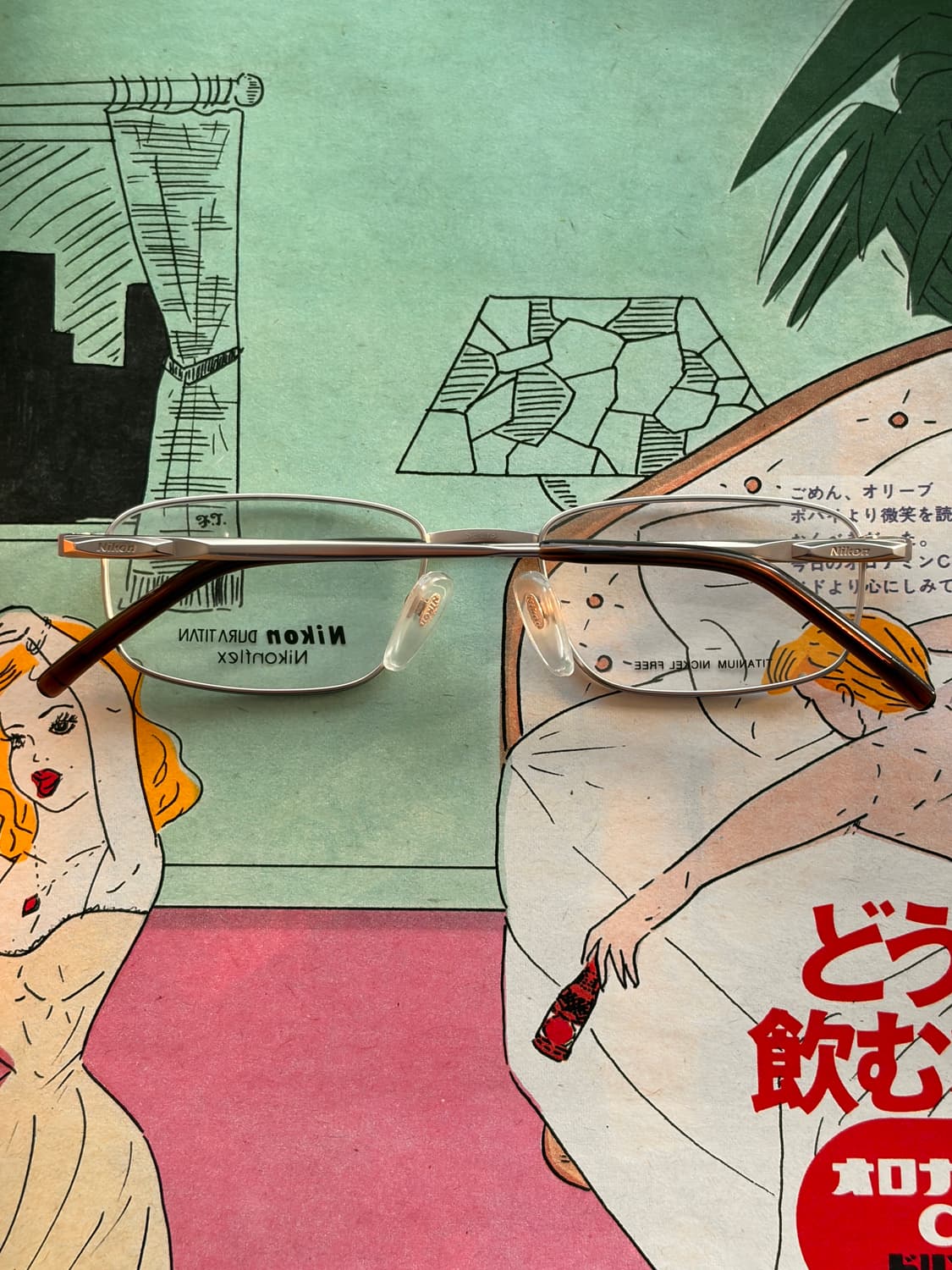 [데드스탁] 90s 니콘 Nikon 아이웨어 티타늄 골드 안경테 상품이미지3