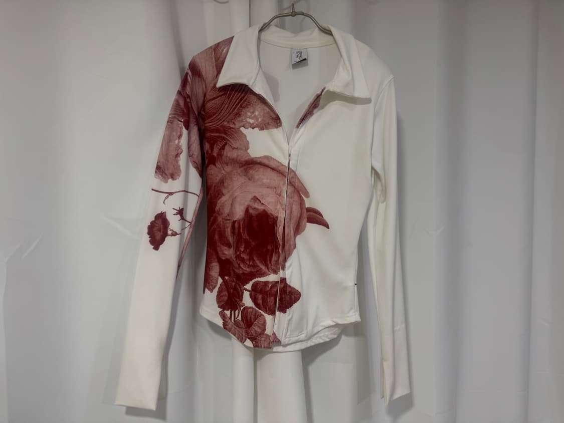 Nache 나체 하프톤 져지 셔츠 화이트 상품이미지1